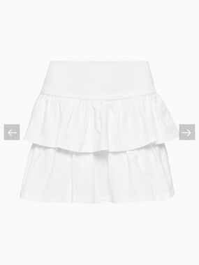 Sunday Best white buttercup tiered miniskirt- size M